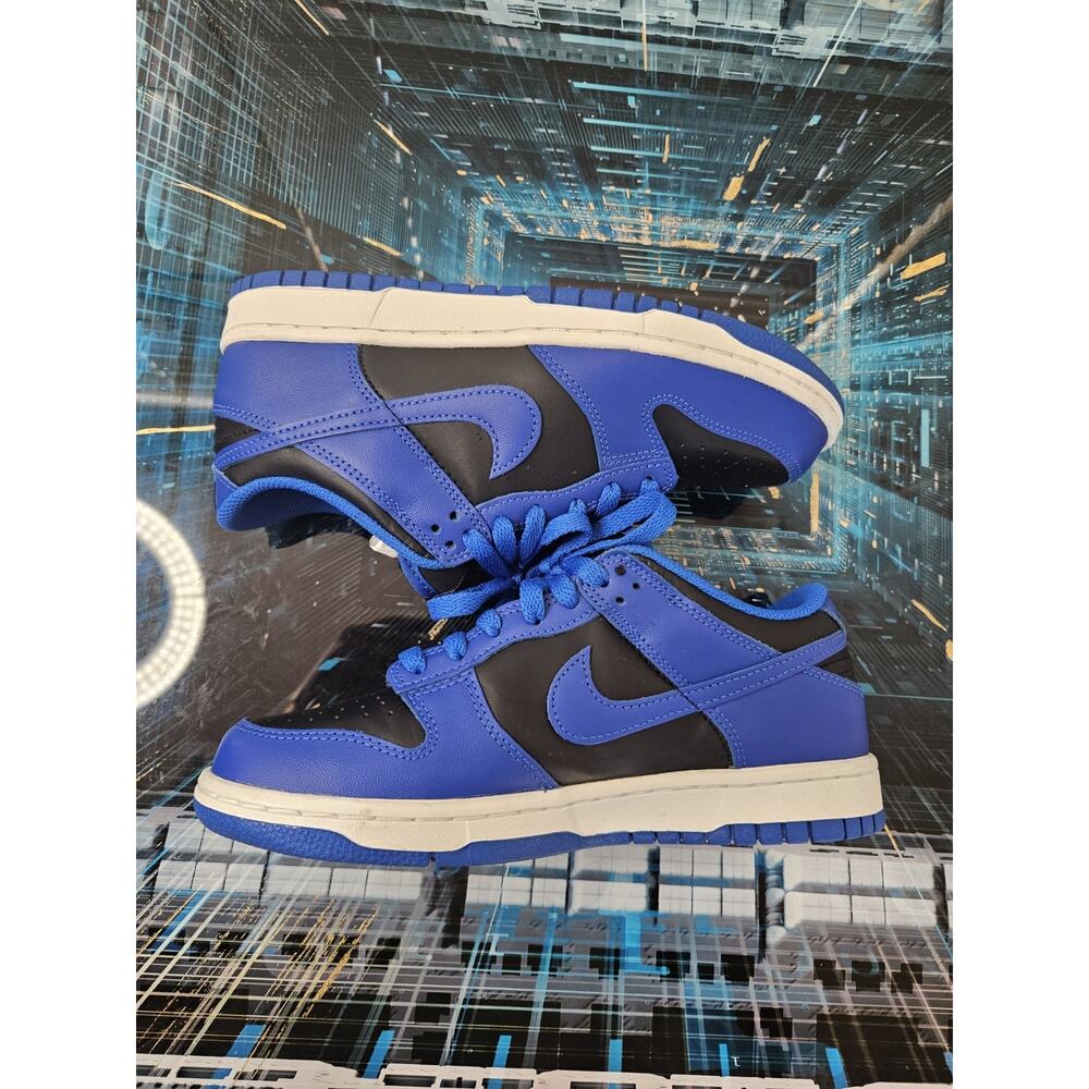 Nike Dunk Low GS Size 6Y, Royal Blue Black Hyper Cobalt CW1590-001 - Picture 3 of 8